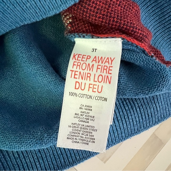 HATLEY French Bulldog V-Neck Sweater, 3T - Picture 3 of 5